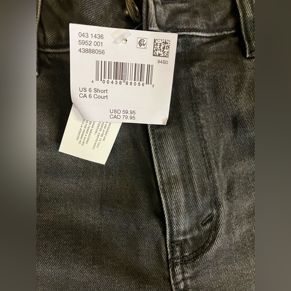 American Eagle Faded Black Wide-Leg Jeans Size 6 Short - Picture 6 of 7